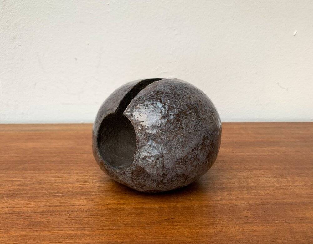 Brutalist mid-century studio pottery art sculpture from the 1960s.