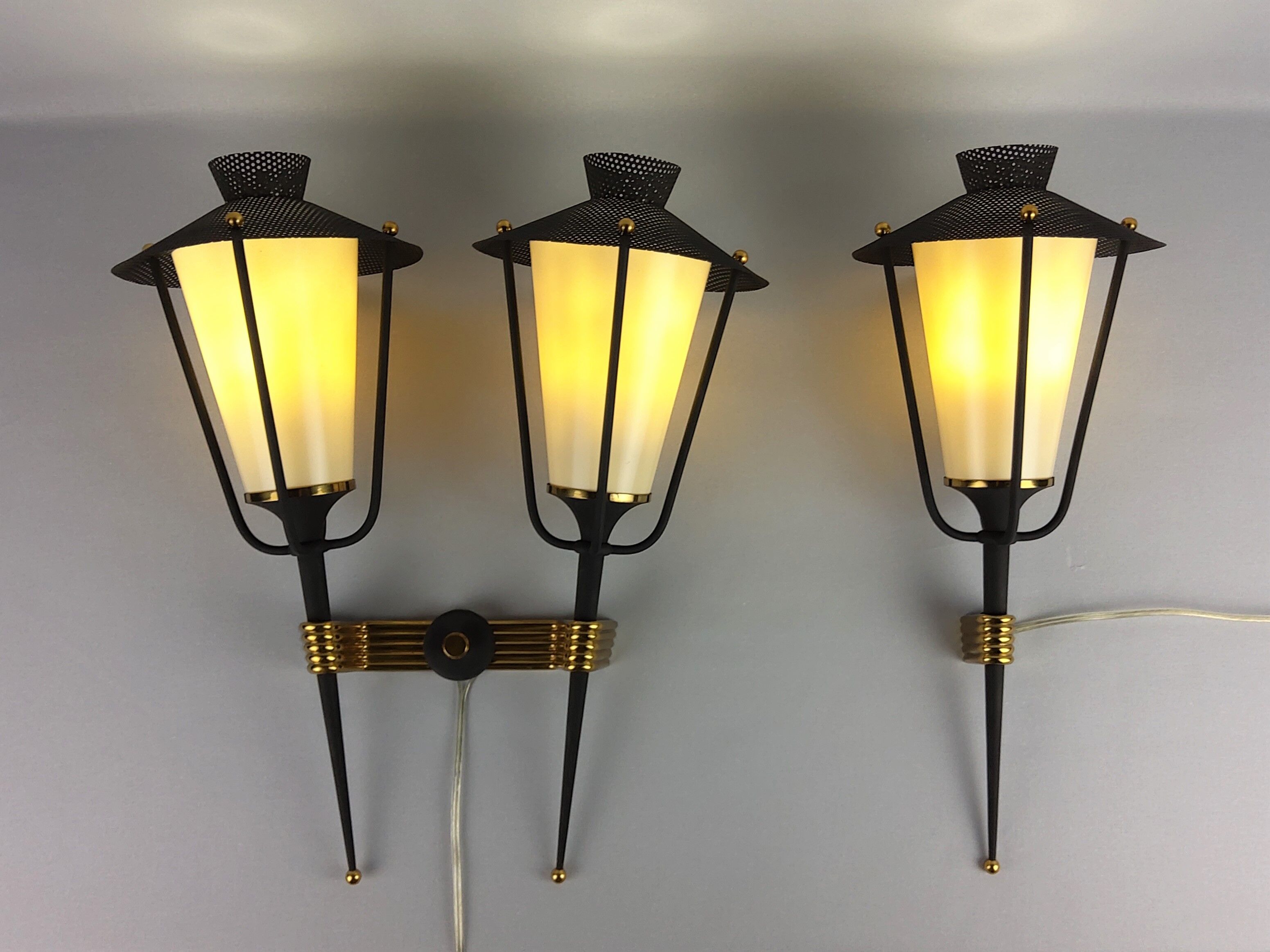 2 Appliques "torch" of Arlus 1950