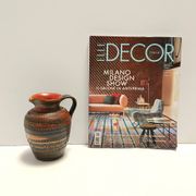 Handmade Brown Lacquered Earthenware Pitcher by Aldo Londi for Bitossi