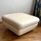Leather pouf from the 70s/80s