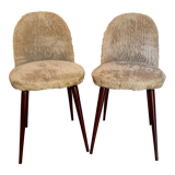 Pair of chairs moumoutes 60s