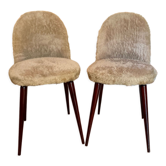 Pair of chairs moumoutes 60s