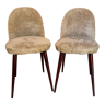 Paire de chaises moumoutes années 60