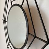 1960s vintage spiderweb wall mirror, 64 cm