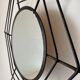 1960s vintage spiderweb wall mirror, 64 cm