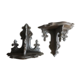 Pair of church shelves