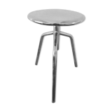 Tabouret d'atelier métallique tripode design années 60 - 70
