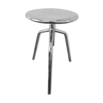 Tabouret d'atelier métallique tripode design années 60 - 70
