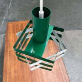 Modern metal lamella pendant lamp from the mid-century in the style of J. J. M. Hoogervorst for Anvia, 1960s.