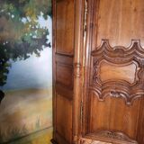 Louis XIV period carved oak wardrobe