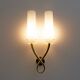 Pair of Large Brass and Murano Glass Sconces in the Style of Gio Ponti