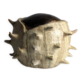 Large Organic Glazed Stoneware Chestnut Sculpture, 20th Century