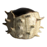 Large Organic Glazed Stoneware Chestnut Sculpture, 20th Century