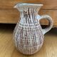 Ceramic pitcher Accolay striped burgundy turquoise white