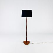 Vintage danish brass and rosewood floor lamp, 1960s.