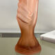 Vase en verre rose Art Déco