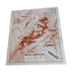 Vintage school geography map Massif du Mont Blanc