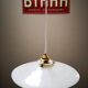 Lampshade suspension in opaline white