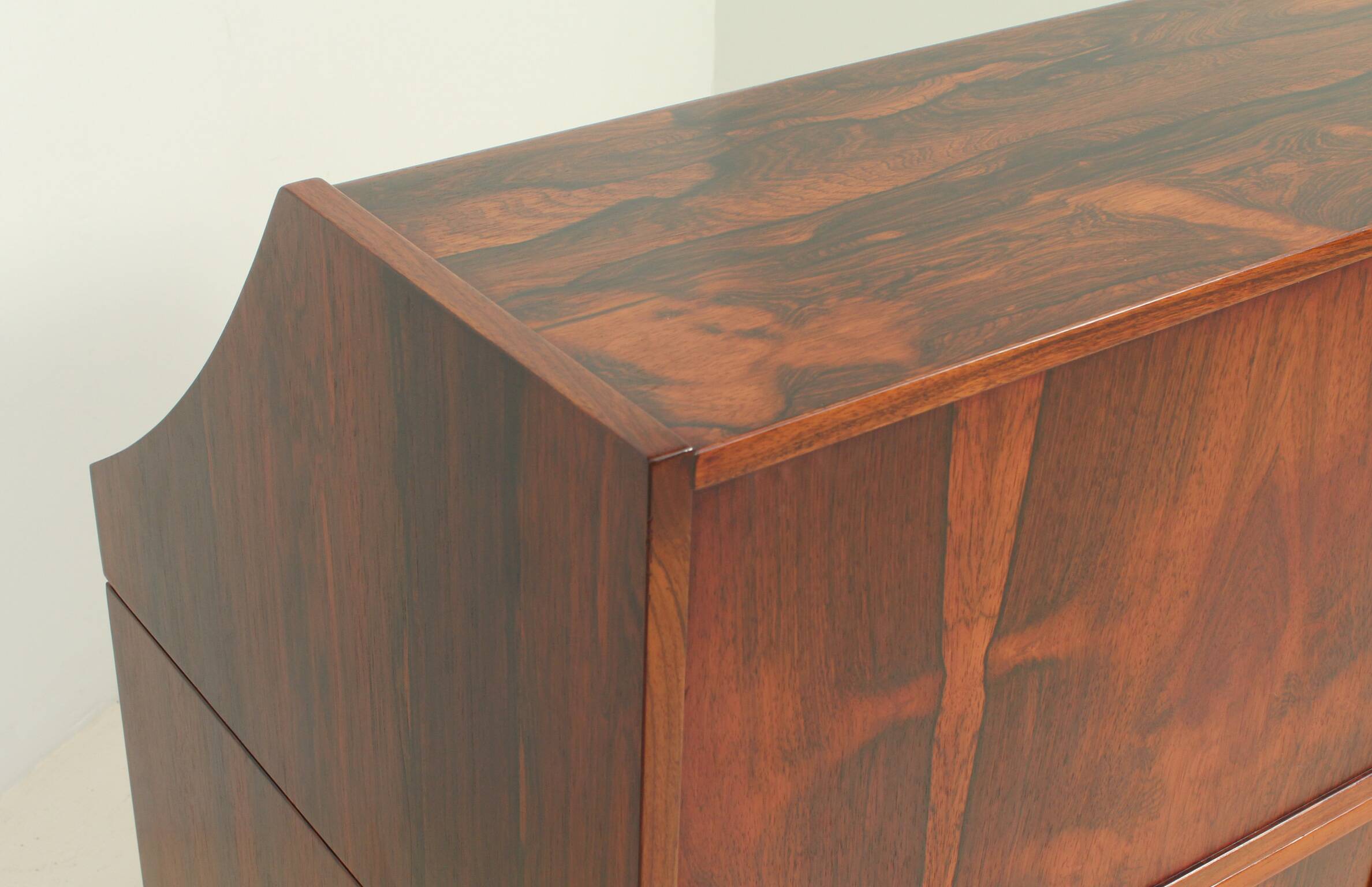 Rosewood secretary by Gianfranco Frattini for Bernini, Italy.