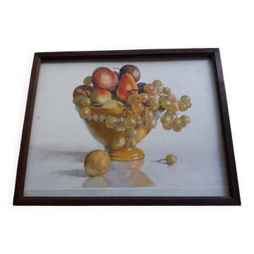 Still life with grapes and pears