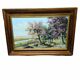 Landscape painting of flowering trees, Huguette Eichwald