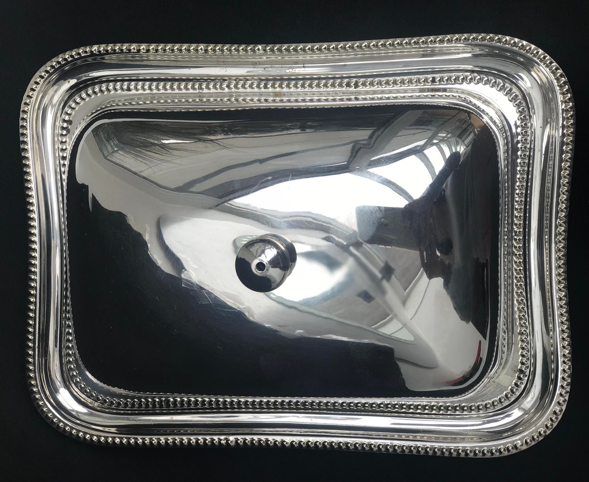 English silver butter dish