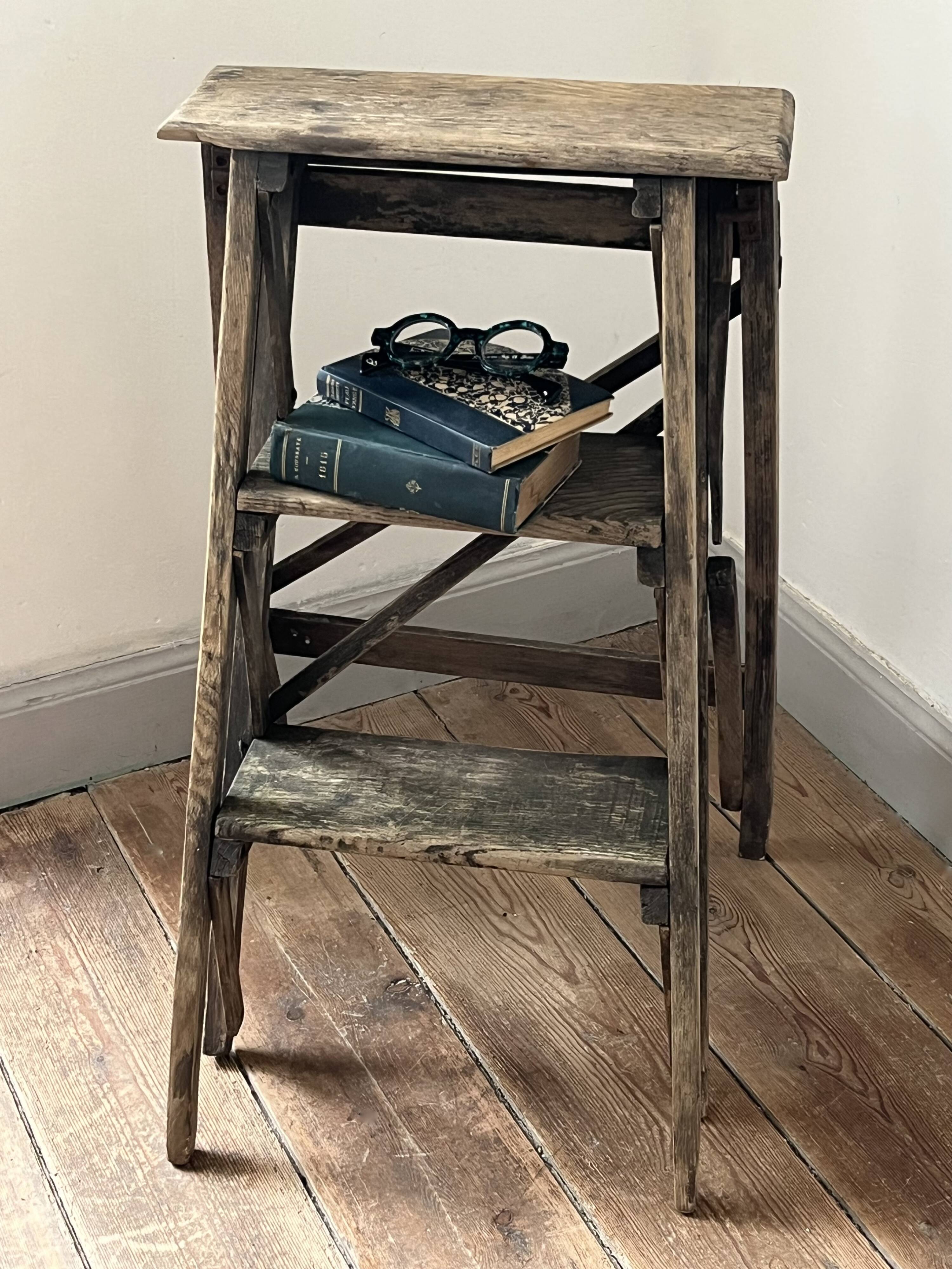 Old step ladder, decoration