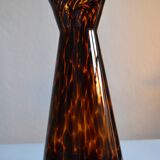 Vintage leopard pattern speckled glass vase or jug attributed to Murano
