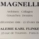 Affiche originale d'exposition Galerie Karl Finker, 1981-82