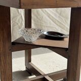 Small glass dish with vintage diamond points, a sparkle.