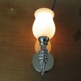 "Hand" Torchiere Wall lamp in chromed brass years 50 60