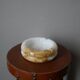 Vintage mineral stone ashtray, handcrafted country decoration