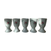 Set of 5 mazagrans model with rose porcelain made in Germany vintage