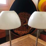 Set of 2 vintage tulip foot lamps