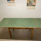 Oak and linoleum table from the 1950s