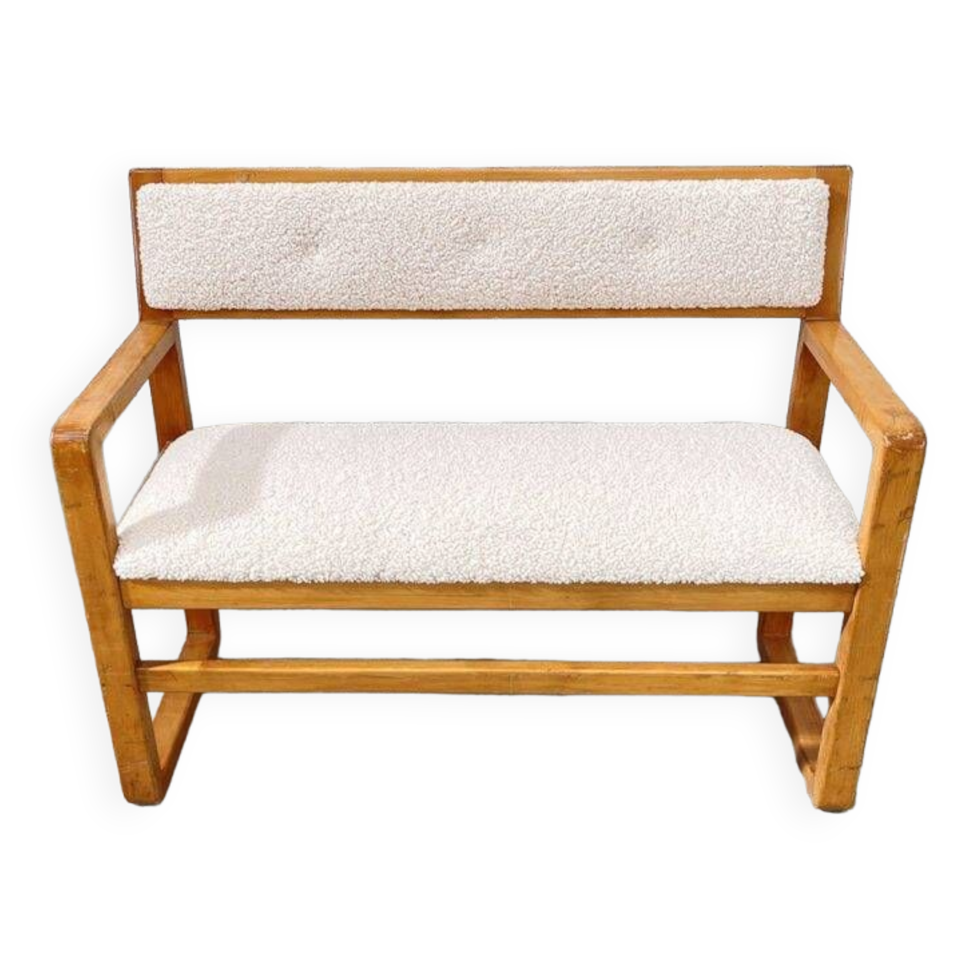 Vintage oak bench from the 50s