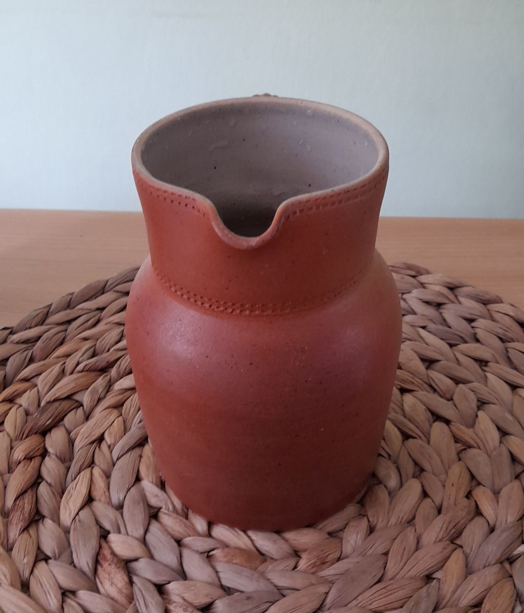 Clean raw and pure sandstone milk pot / 1/2l - Berry sandstone, 1960 about