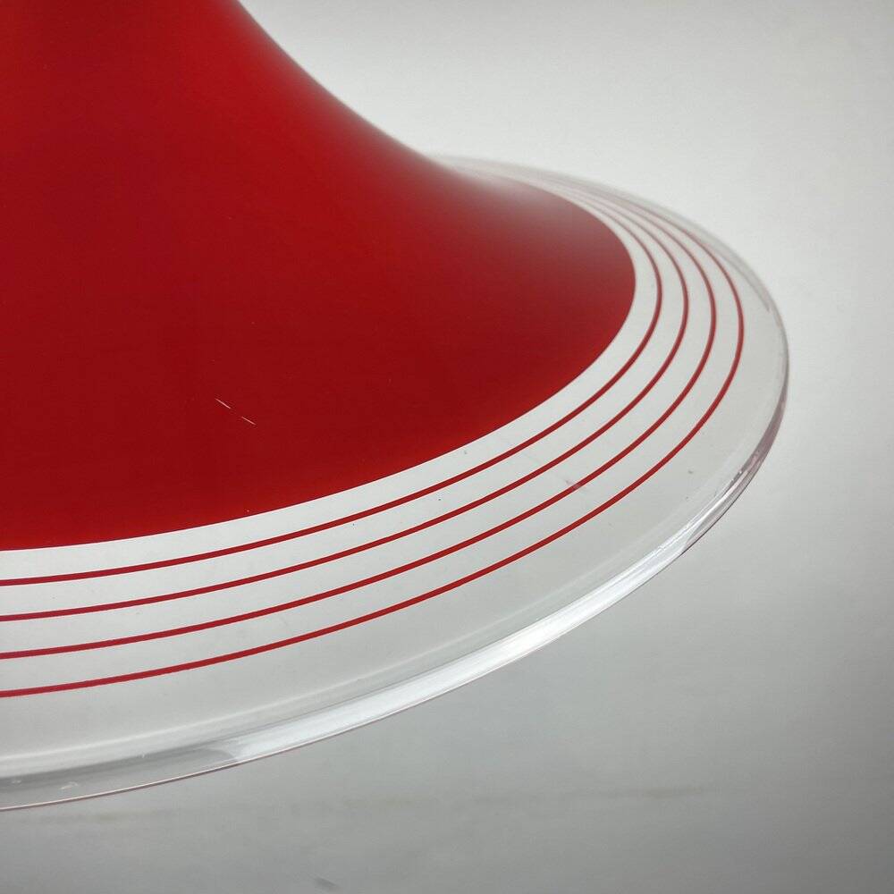 Red Albatros pendant lamp made of plastic from the mid-century by Meblo, Yugoslavia, 1970s.