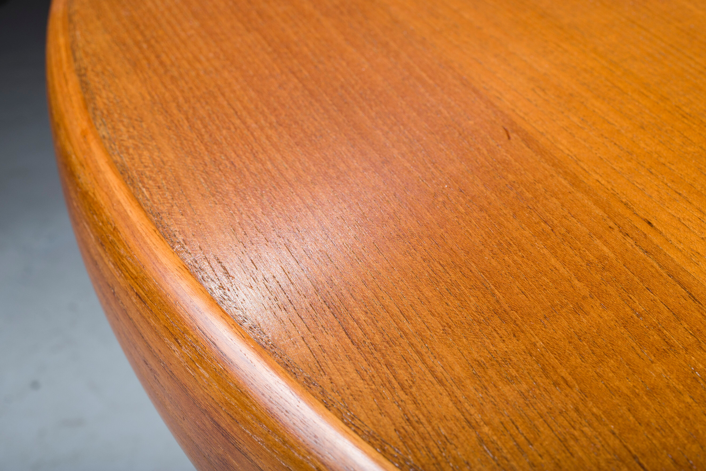 Danish Teak Round Folding Dining Table, 1960s