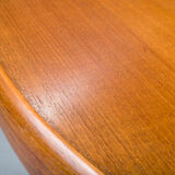 Danish Teak Round Folding Dining Table, 1960s