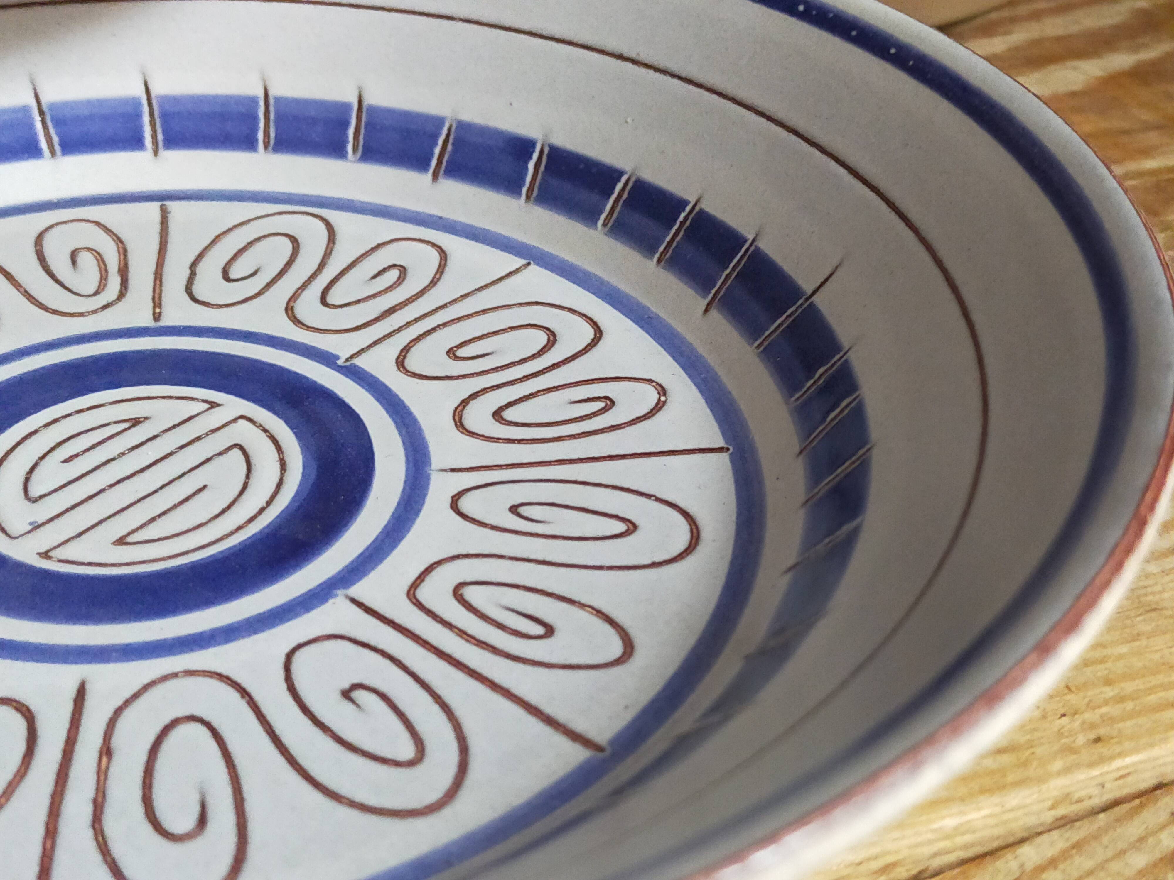 Five vintage MBFA PORNIC ceramic soup plates Daphné service