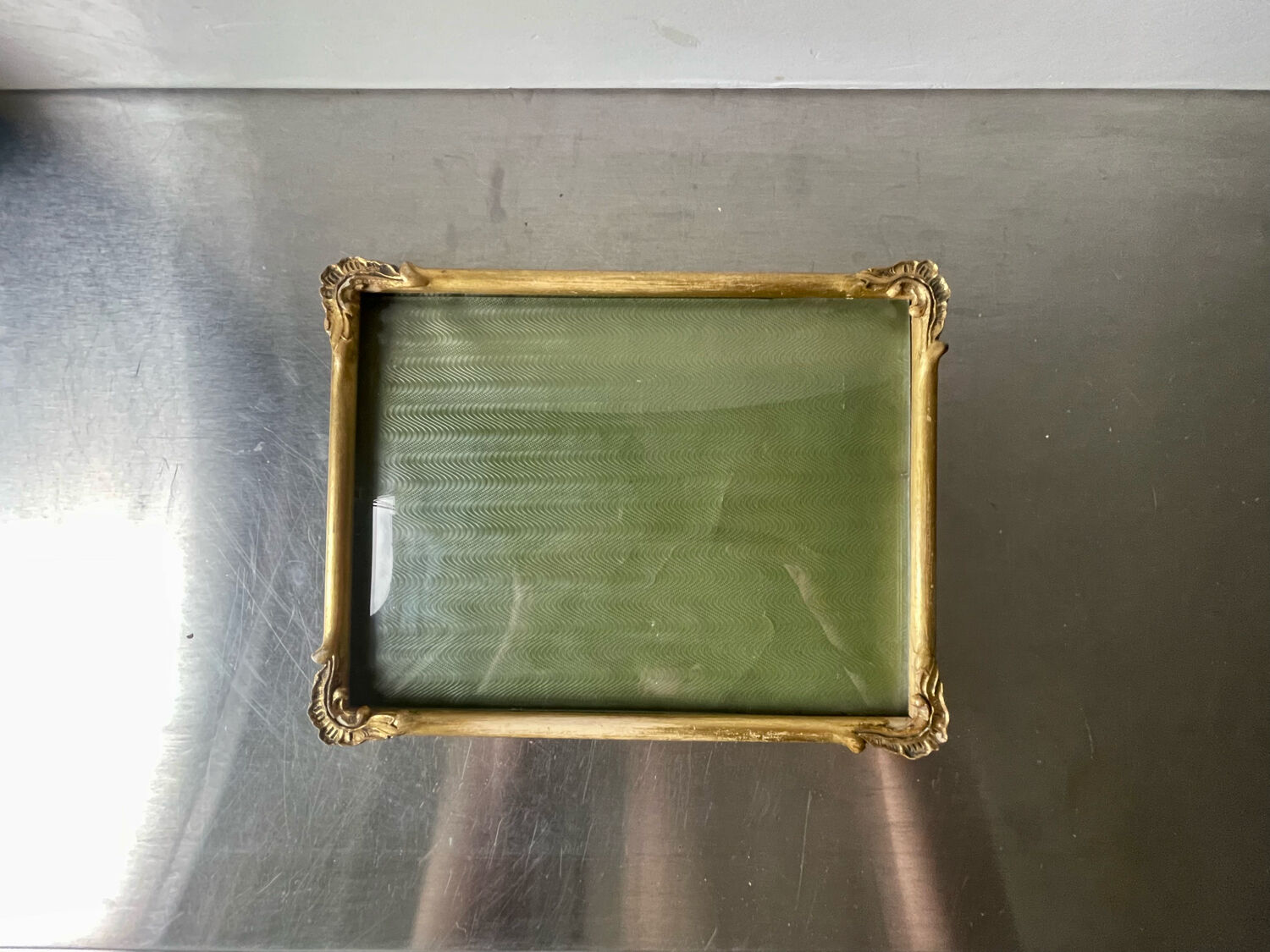 Antique art nouveau gilded picture frame