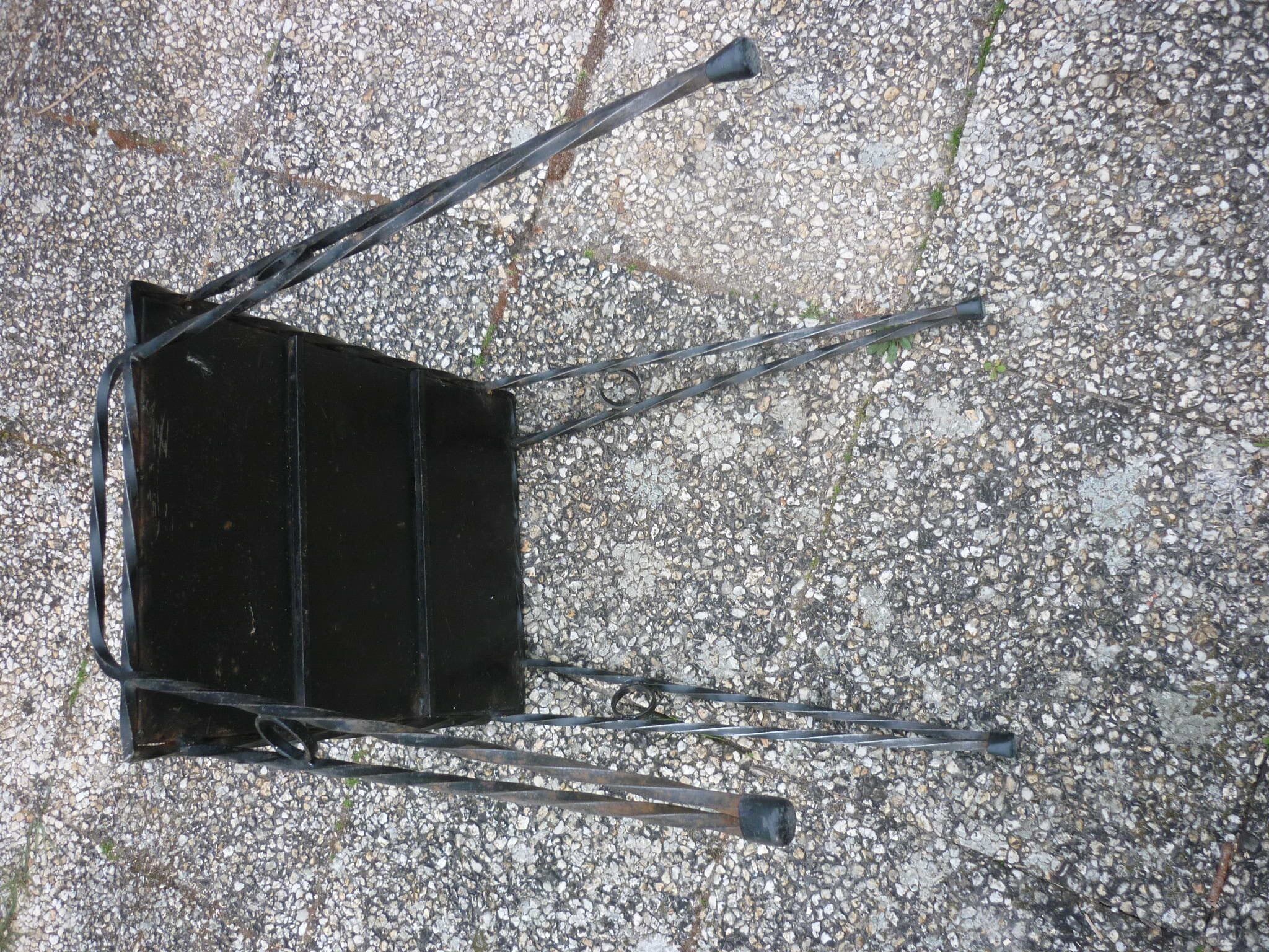 Vintage tiled wrought iron coffee table