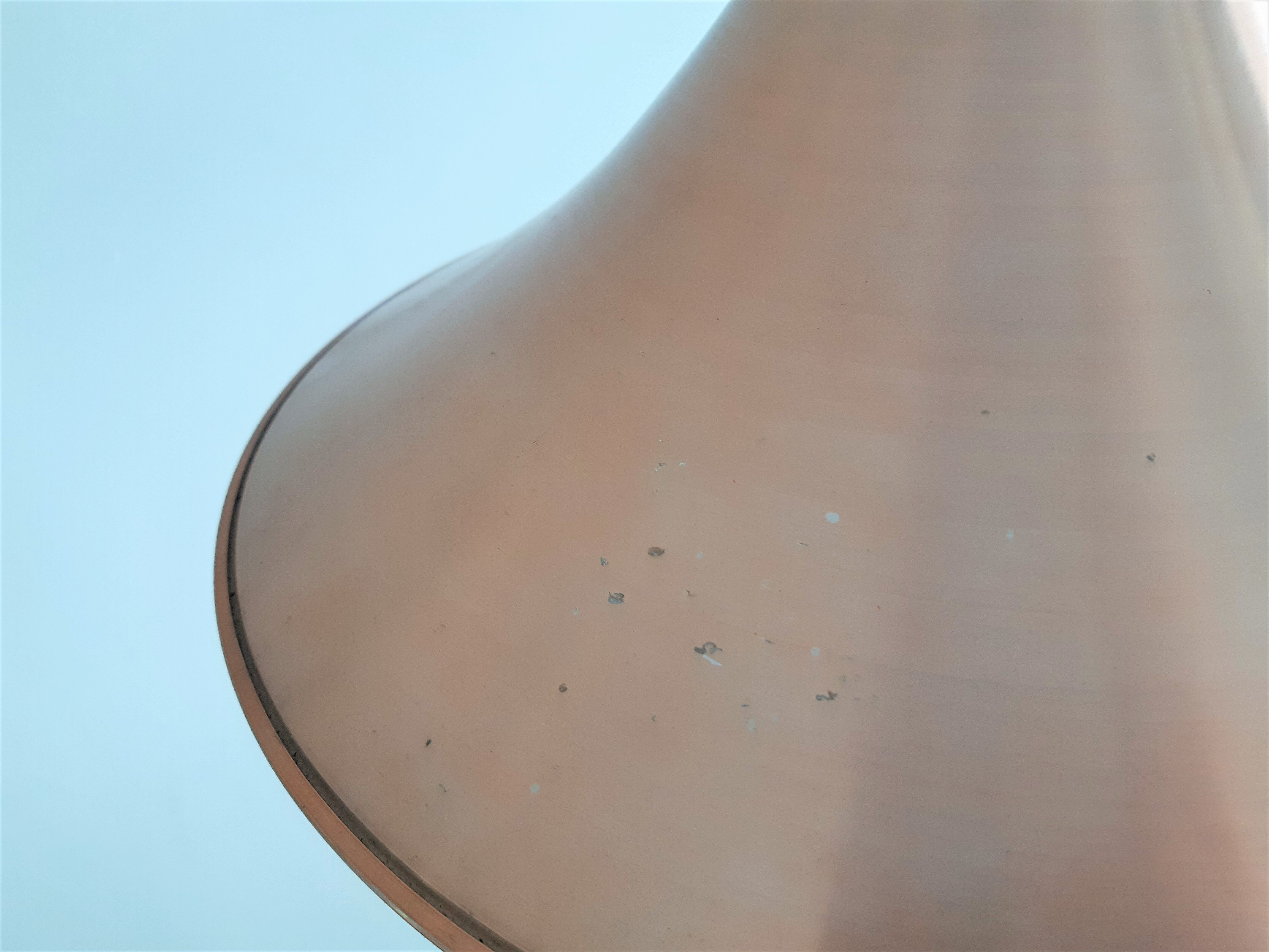 Scandinavian Metal and Teak Pendant Lamp, 1960s