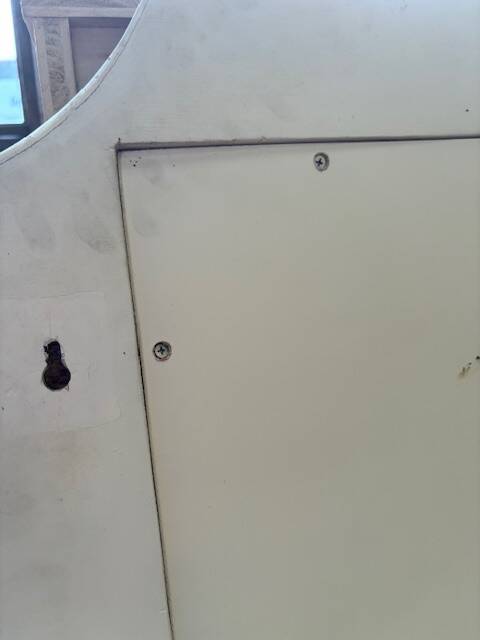 Large antique mirror Maison Fournier in white marble – 137 x 115 cm