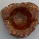 Ashtray in marble stone of vintage cherry color