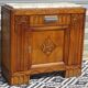 Ancien buffet en chêne et marbre, époque et style Art Déco
