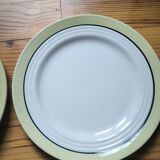 Set of 3 vintage ceranord st Amand semi-vitrified plates, Nice model