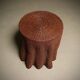 Wicker Ghost Drapery Side Table or Stand 1970s