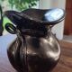 Iridescent ceramic vase from the 1960s, signed